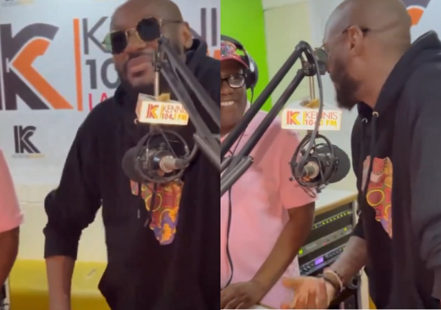 “I recorded my first album here” – music icon, 2face visits studio of Ex-label boss, Kenny Ogungbe